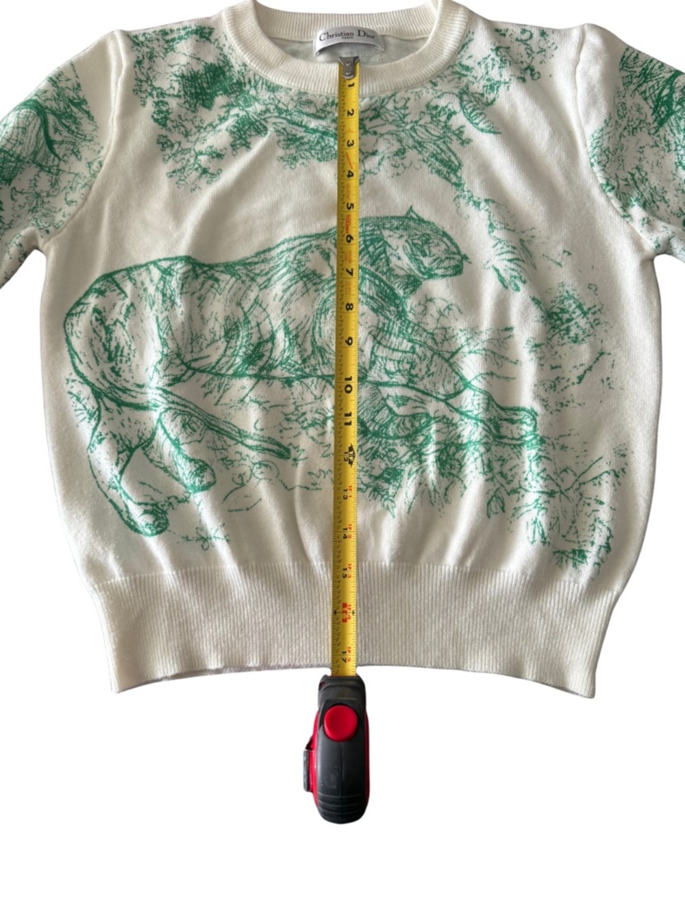 Dior Green and White Toile Crewneck Sweater - Picture 4 of 6
